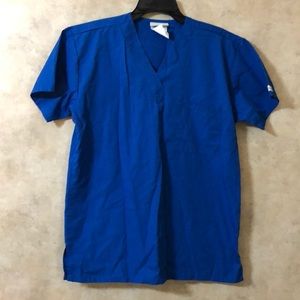 Royal blue scrub top